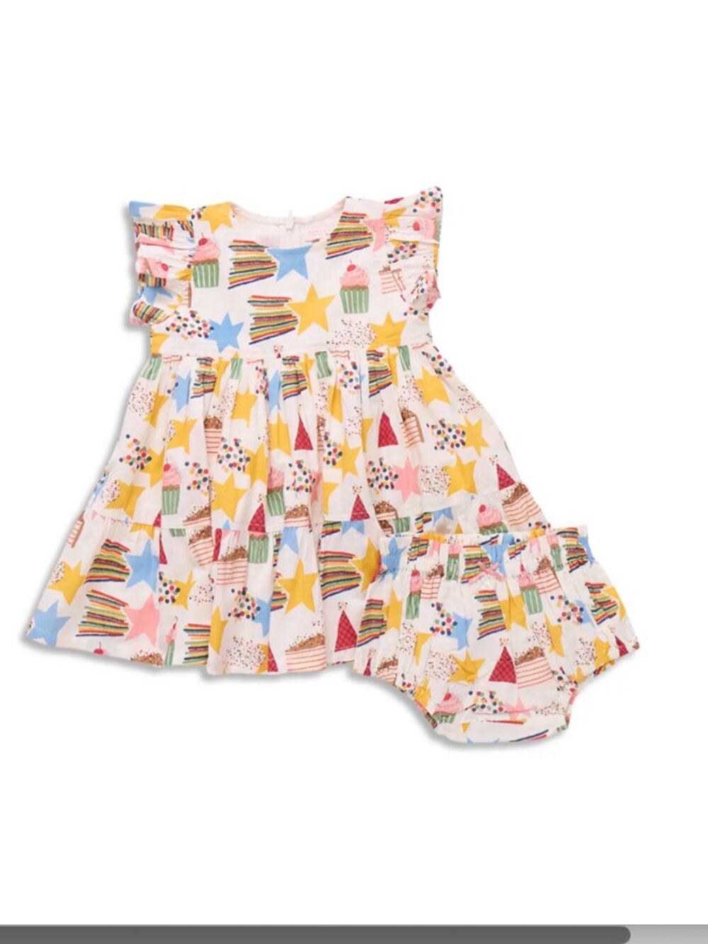 Pink Chicken Baby Jennifer Dress Set in Birthday Star